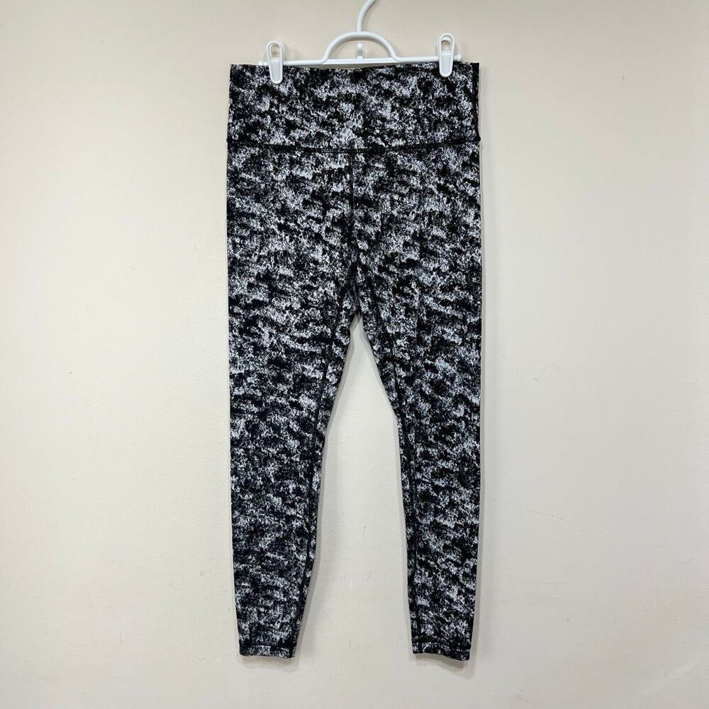 Lululemon High Rise Align Leggings Black and White Abstract 10 women